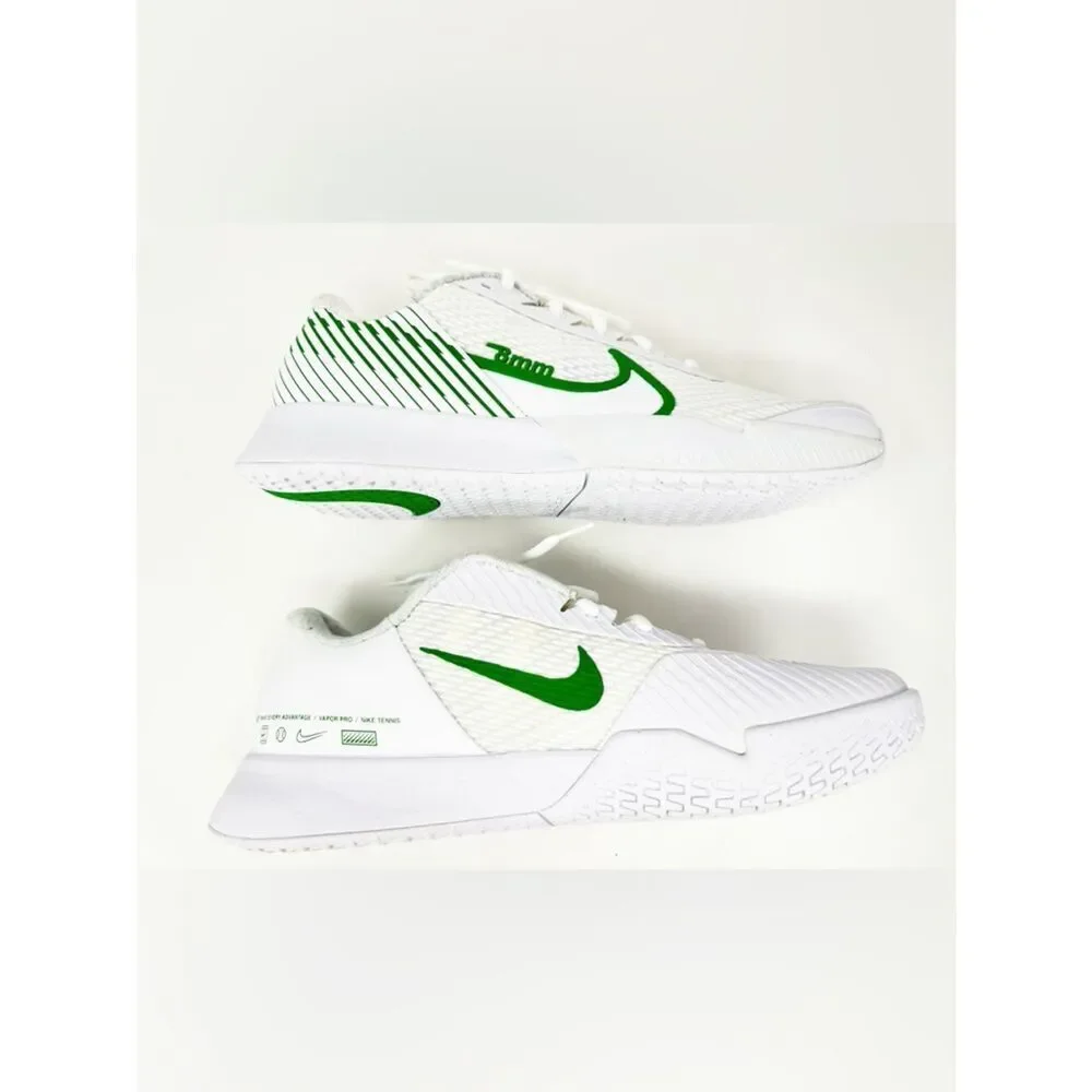 NikeCourt Air Zoom Vapor Pro 2 HC White Kelly Green Size 11.5 DR6191-102